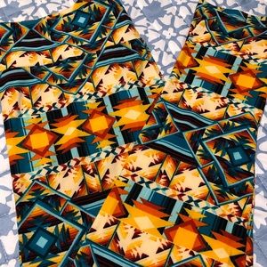 LuLaRoe buttery soft leggings. New Aztec print
